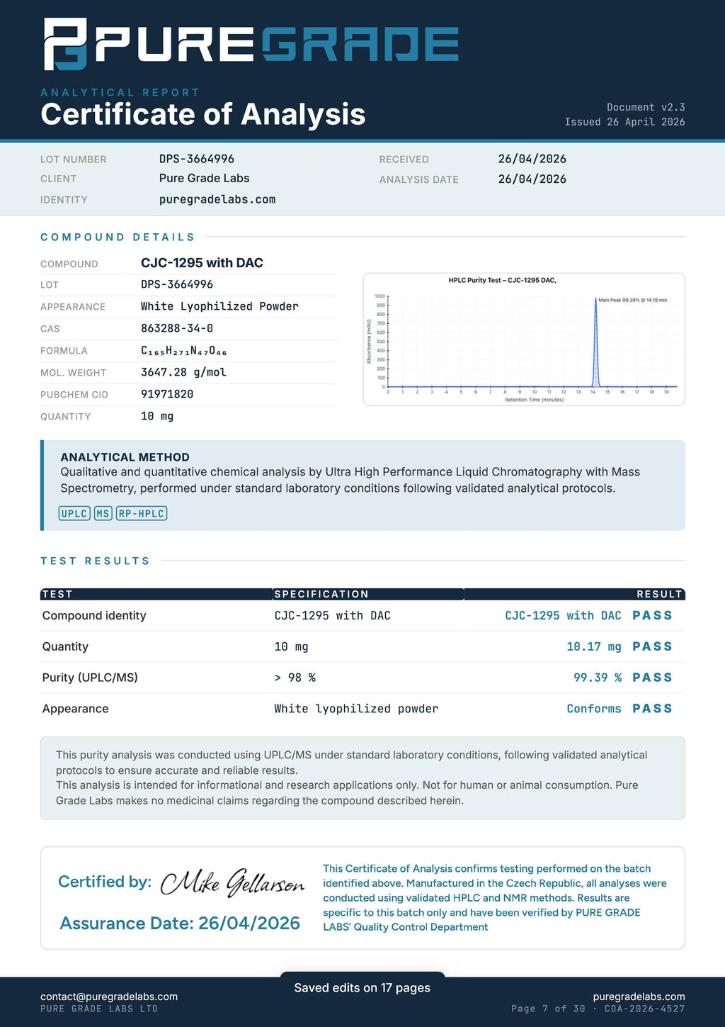 GH Optimization Research Stack - Pure Grade Labs